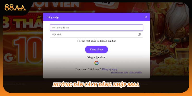 Hướng dẫn cách đăng nhập 88aa